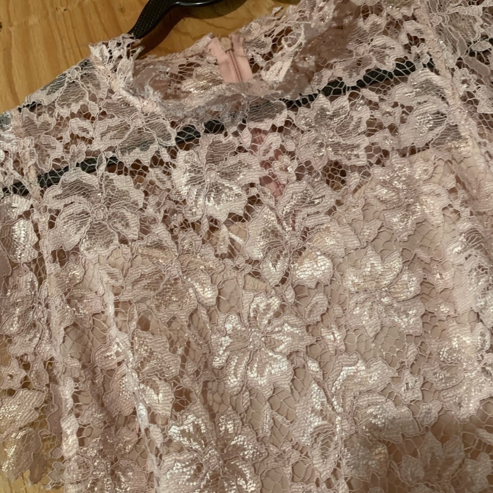 Enfocus Studio Blush Pink Lace Dress 10 - Picture 6 of 10